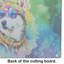 Siberian Husky Hippie Dawg Glass Cutting Board Large