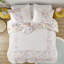 Édredon réversible en coton mauve réversible avec 4 pièces et imprimé girafe jungle - coton, preuve, rembourrage