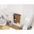 24 Inch Wall-Mounted Side Cabinet and Storage Shelves Combination, Soft Closing Door, Suitable For Small Bathroom, Study, Storage Room, Brown Ebony (KD-Packing)