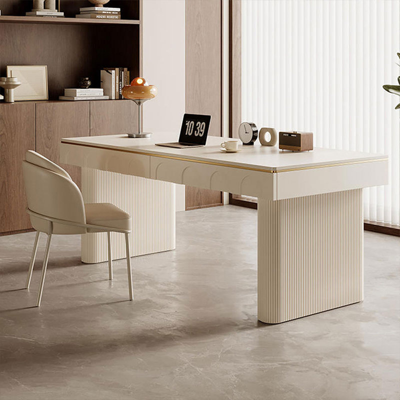 Bureau d'écriture avec tiroirs blanc