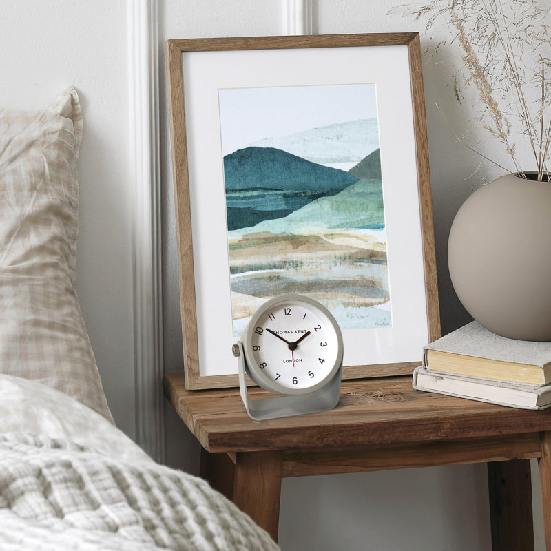 Wren Alarm Clock Dove 4in, Grey