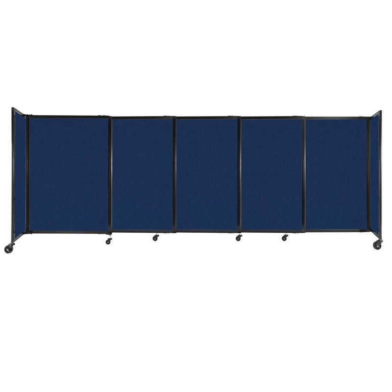 Cloison portative coulissante en tissu StraightWall, H 48 po x l 135 po x P 1 po, Marine