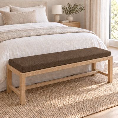 Coussin de banc personnalisable H 4 po pour mobilier d'intérieur / extérieur / chaise / siège de fenêtre, mousse 75D haute résilience de qualité supérieure