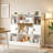 46.8"W Bookcase with Cube Storage, Kids Bookshelf with Doors, Toy Storage Organizer Display Shelf for Playroom, Bedroom, Office-859799894