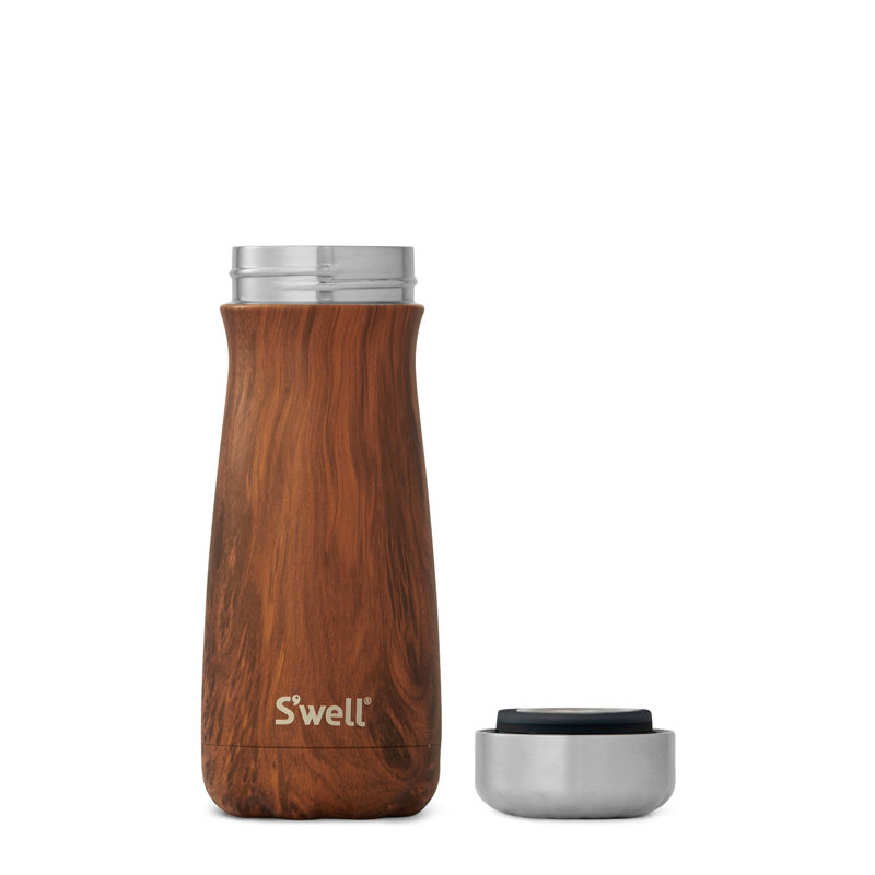 Teakwood Stainless Steel 16 oz Insulated Travel Mug
