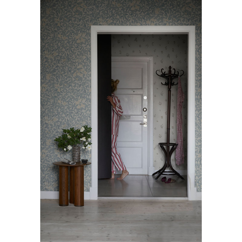 Kolonin Floral Wallpaper Roll, Misty Blue