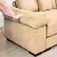 Très grand canapé modulaire en nuage 54,3 po, siège simple, chameau, conception ergonomique, tissu velours côtelé doux, canapé surdimensionné de couleur chameau à configuration flexible