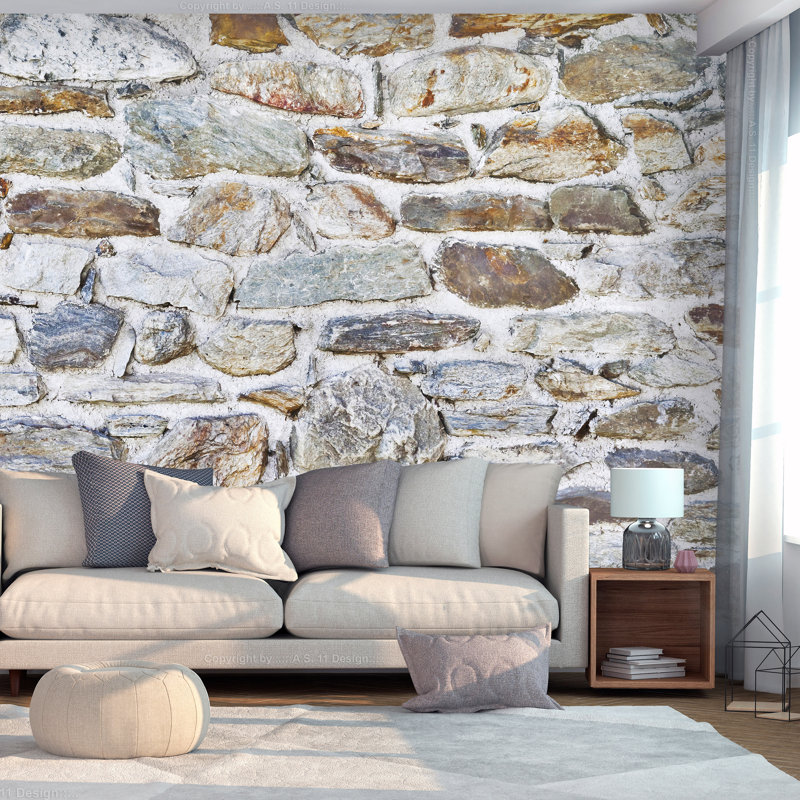 Dzeneta Textured Matte Peel & Stick Mural, 245 cm x 175 cm
