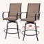 Tabouret de bar pivotant en tissu textilène (ensemble de 2)-1861114390