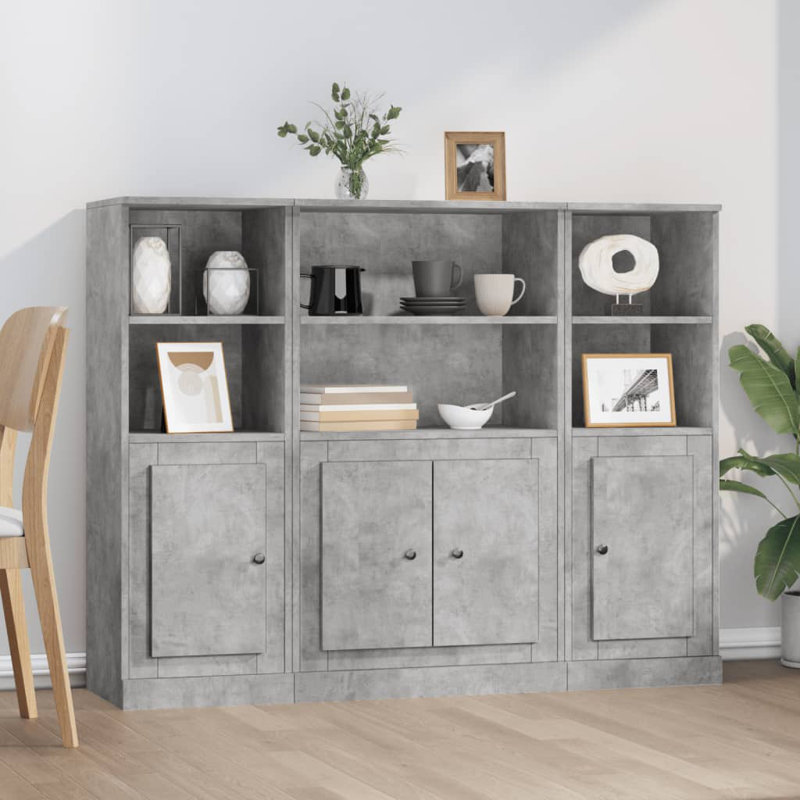 Ilgaz 35.5cm Sideboard, Concrete Grey