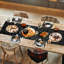 Halloween Ghost Table Runner 13×72 in, Soft Plush Table Cloth Spooky Fall Dining Kitchen Party Indoor Decoration (Black)