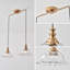 Luminaire suspendu de style rétro à double tête de couleur laiton homologué UL-22661456