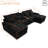 130" U-shaped Sofa with Console,Cupholders,6-seat Upholstered primary living space Furniture,Sleeper Couch Set with Chaise for Living Room,Apartment-856332064