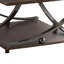 Table basse carrée Rezan en nickel noir et transparent