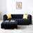 Luna, Channel-Back Velvet Sofa with Ottoman-1192313526
