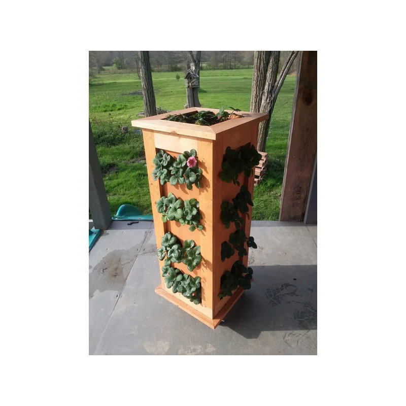 Pot de fleurs en bois