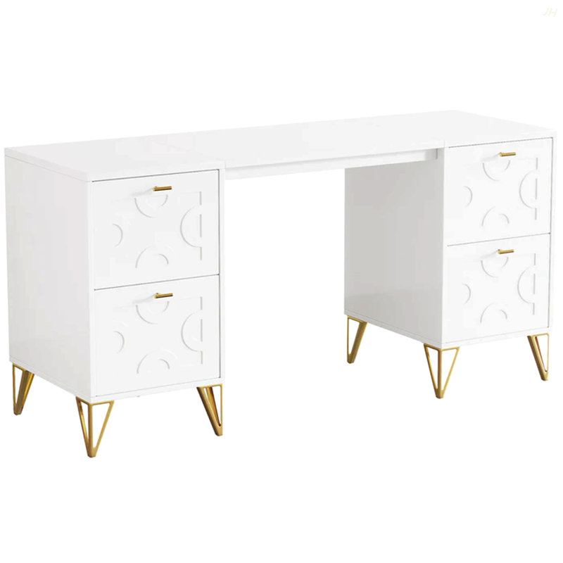 Bureau de bureau élégant, bureau d'ordinateur en bois, bureau de direction pratique