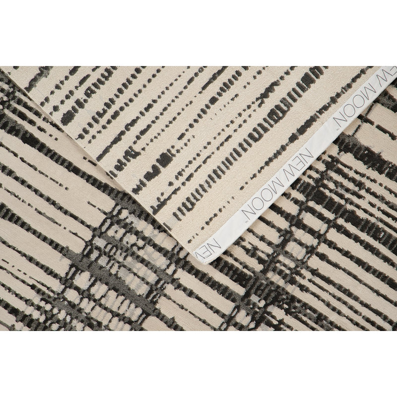 Contemporary Hand Knotted Striped Area Rug, Rectangle 8' x 10'