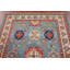 Tapis géométrique Kazak à motif oriental bleu 5