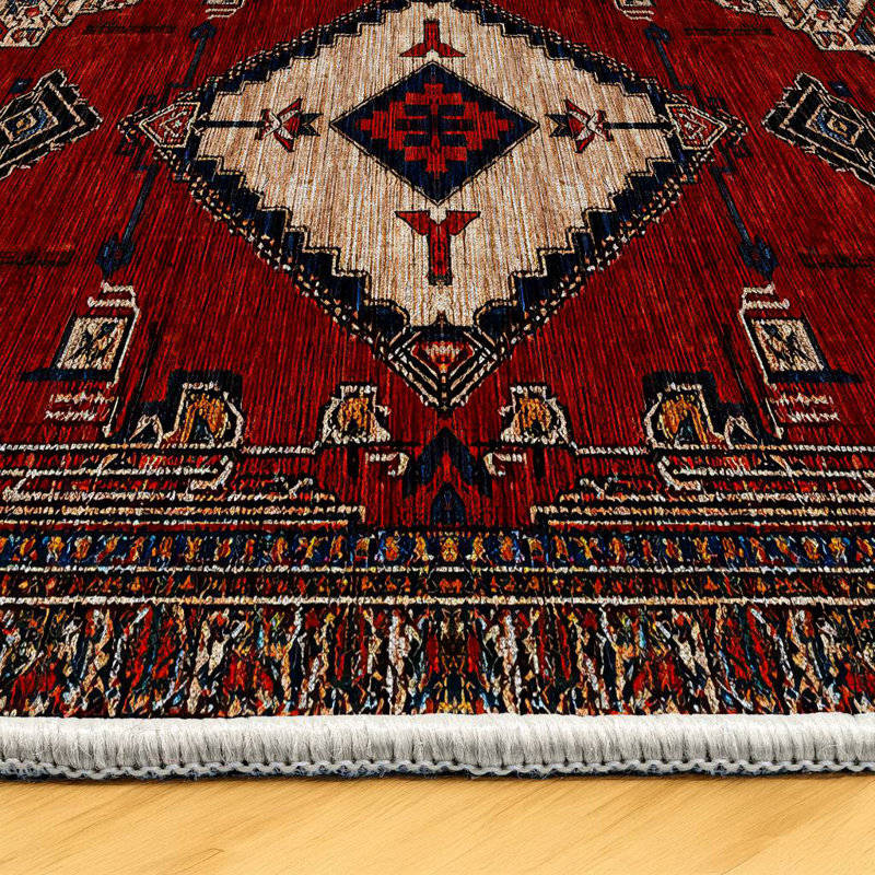 Tapis beige en coton et polyester Mattis, Tapis de couloir 2 pi 8 po x 11 pi 6 po