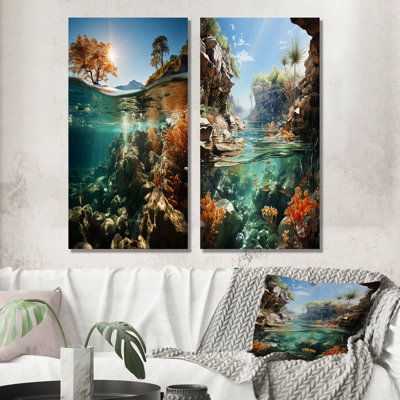 «Underwater Beach Photo», 2 pièces sur toile