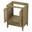 Base de meuble autoportante 24 po - Couleur naturelle du corps de la salle de bain 45,19 lb