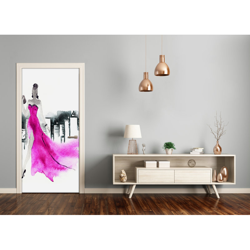 Fashion Illustration Door Decal