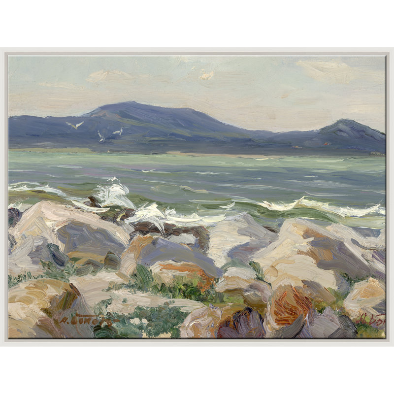 Sea Landscape Giclee On Canvas, White
