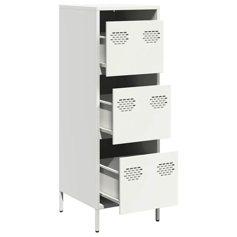 Batdorf Steel Highboard Accent Chest, White
