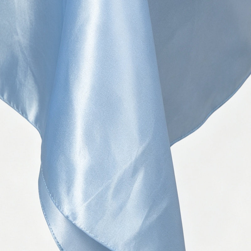 Nappe carrée, décoration de banquet de mariage, décoration de bureau de restaurant, housse de table carrée bleu clair pour les événements de banquet, 4 pièces