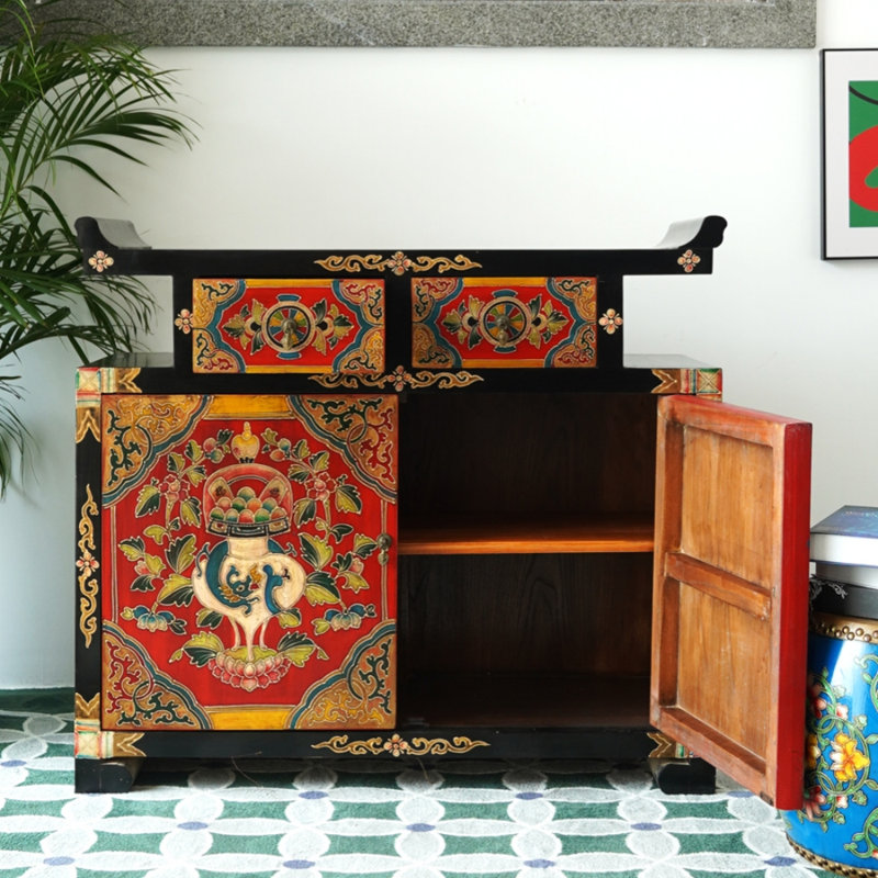 Armoire d'appoint en bois massif National Style