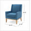 Fauteuil bleu à 4 pieds Tadcaster-113642025