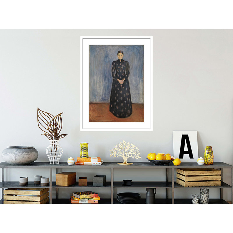 «Inger en noir et violet» par Edvard Munch, impression giclée sur cadre, H 41,5 po x l 31,61 po