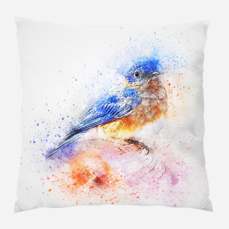 Coussin oiseau Emery, Microsuède, Intérieur
