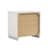 Sleek White High Gloss 2-Drawer Nightstand