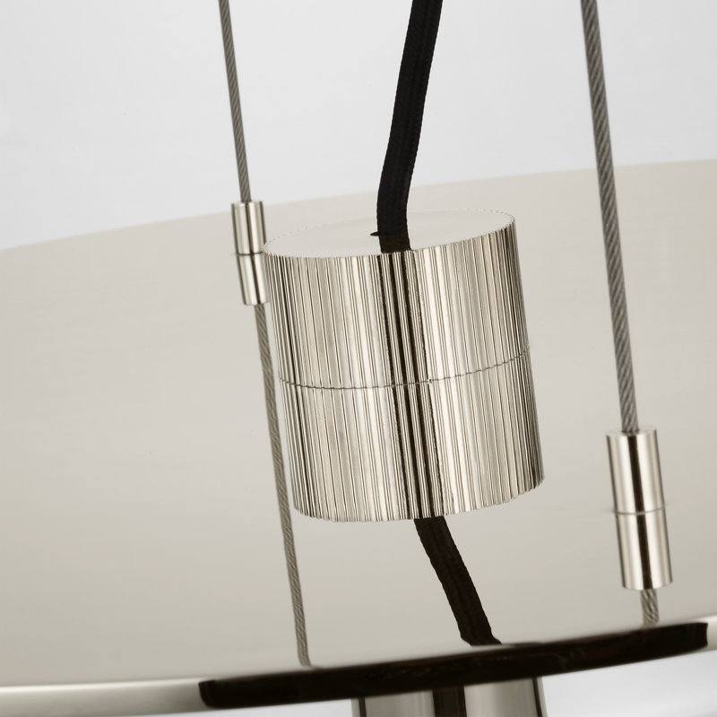 Elias 1 - Light Pendant by Ray Booth, Clear, Polished Nickel