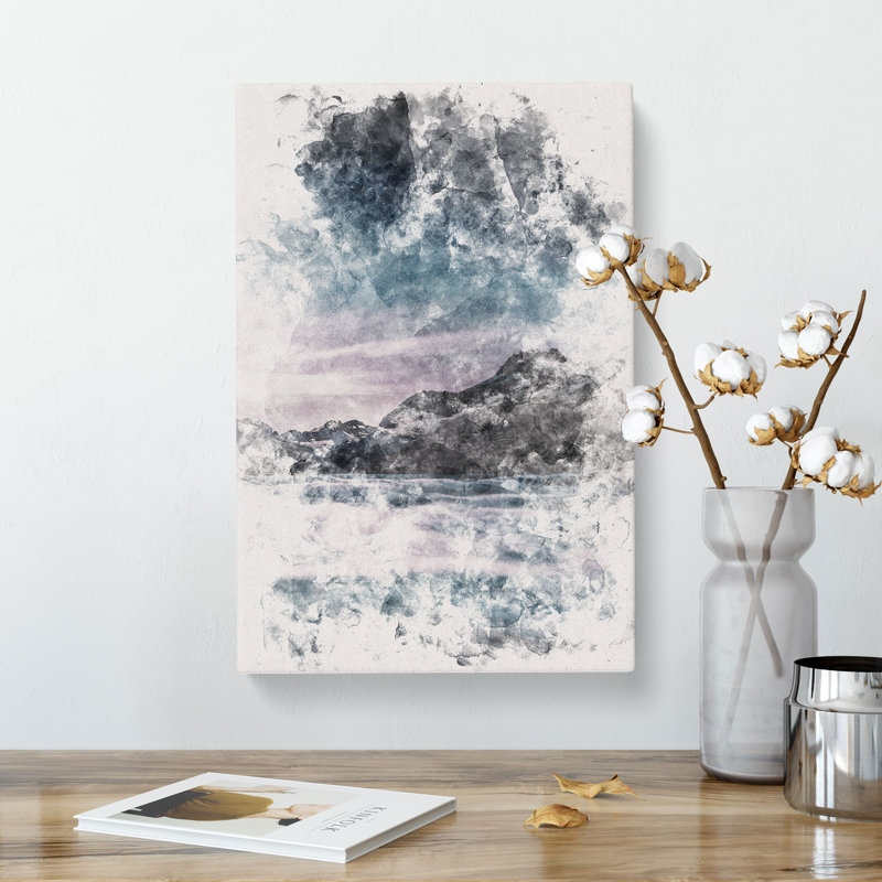 Mountain River in Italy - Wrapped Canvas Painting Print, 91cm H x 60cm W x 3cm D