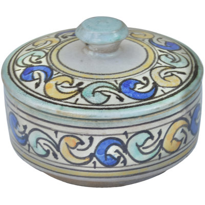 Bol en céramique coloré Mid-Century avec motif andalou coloré