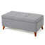 Home Decor, banc de repose-pieds capitonné avec rangement à boutons Ainsley avec couvercle à charnière, banc de repose-pieds avec rangement pour le salon et la chambre à coucher, pieds en bois massif-1431264693