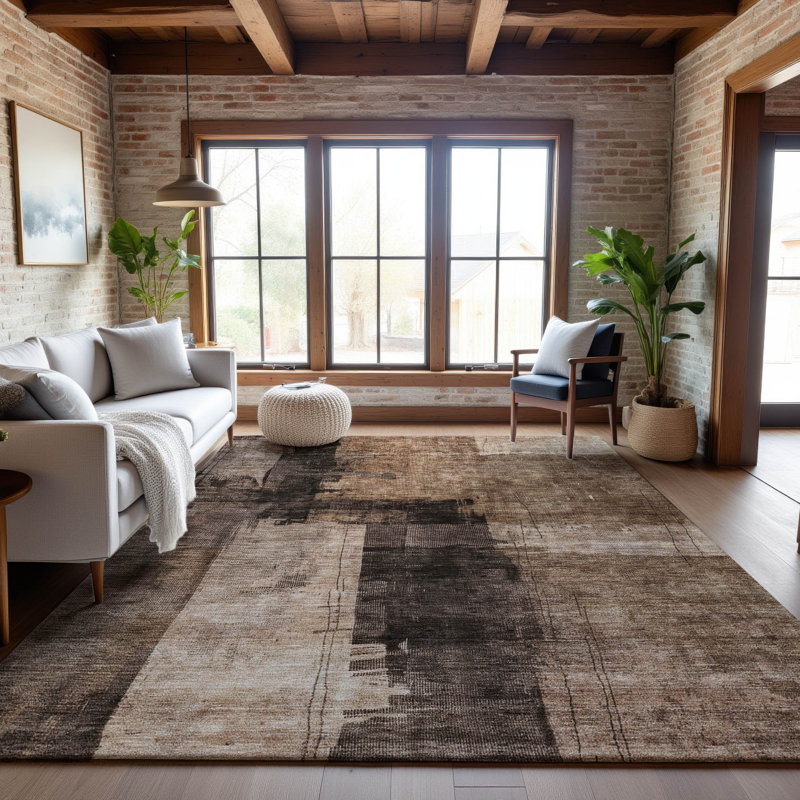 Premium Machine Washable Jessie AMF1202 Abstract Rug, Rectangle 9' x 12'
