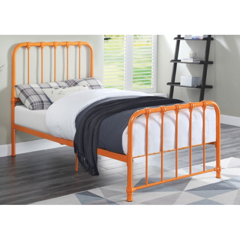 Lit plateforme Lepper Aceon, Simple, Orange