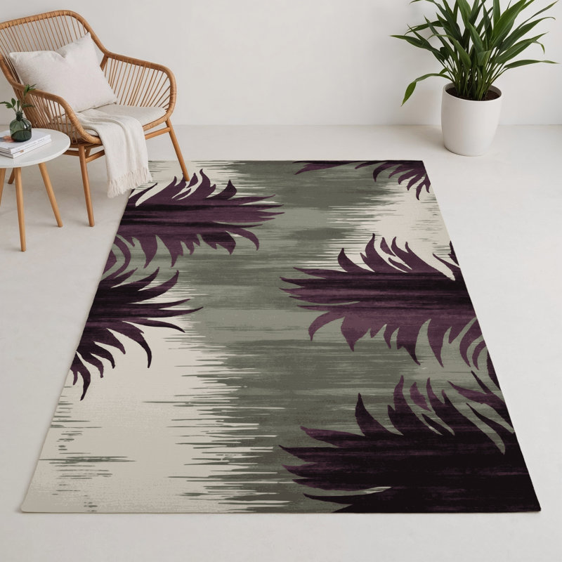 Tapis intérieur et extérieur brun Watercolor, Rectangulaire 3 pi x 5 pi