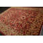 Tapis de zone en laine rouge 8 pi 1 po x 11 pi à main one-of-kind noué la peshawar Stoy