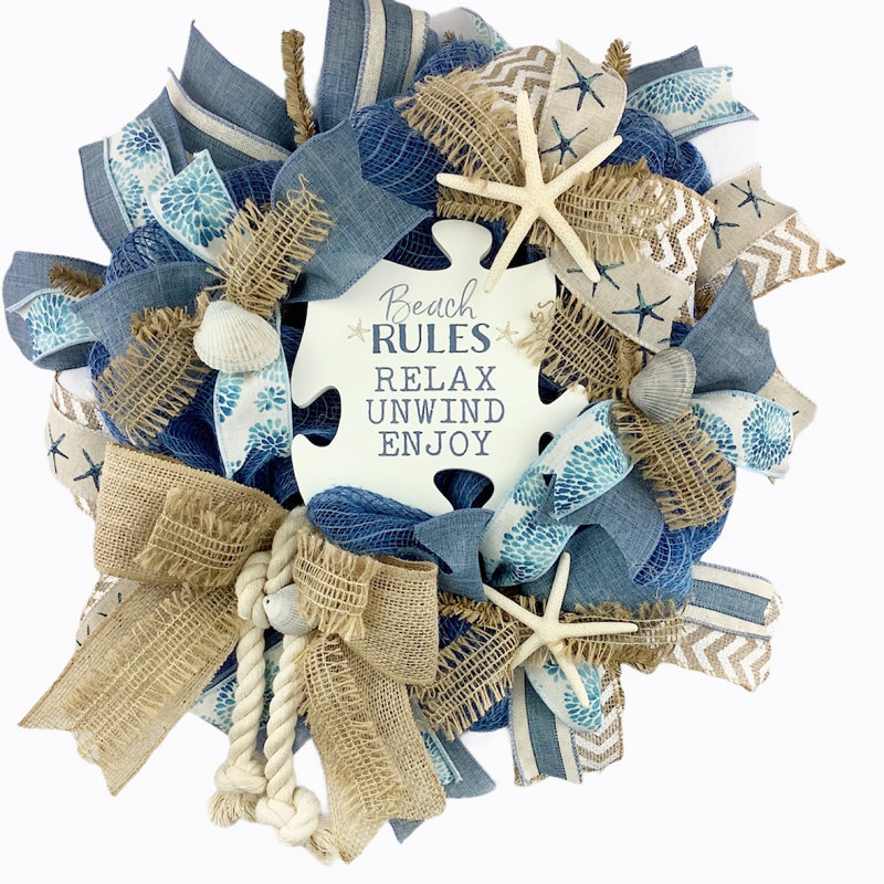Handcrafted Faux Burlap 16'' Wreath