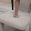 Ensemble de 4 chaises de salle à manger rembourrées en chenille de 22,05 po de largeur avec pieds en bois d'hévéa-122508097