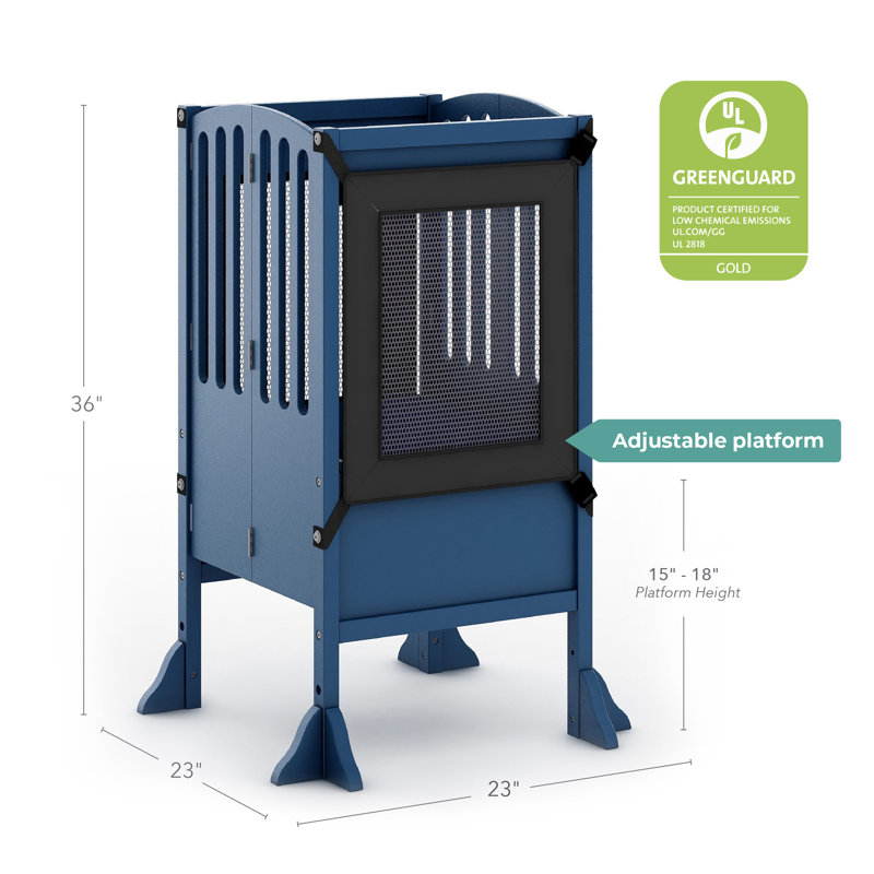 Royal Navy Foldable Wooden Kitchen Helper Step Stool
