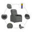  Fauteuil inclinable de massage en tissu gris foncé