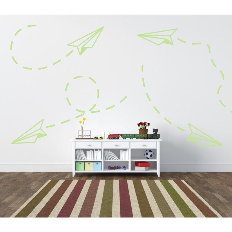 Adhésif décoratif papier avion, H 19 po x l 21 po x P 0,01 po, Tarte à la lime