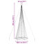  LED Christmas Tree 138.5 x 138.5 x 399 cm Metal-1113120806