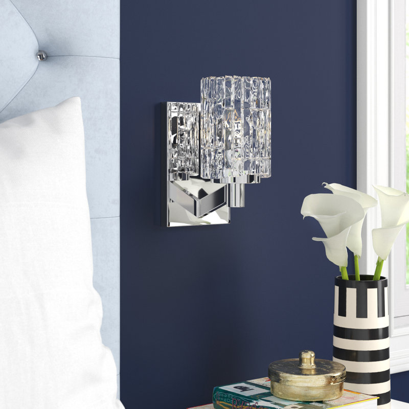 Samson Steel Armed Sconce, Chrome